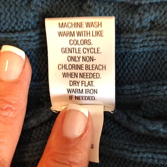 Women's Croft & Barrow by Kohl's Large Teal Sweater - Picture 5 of 5